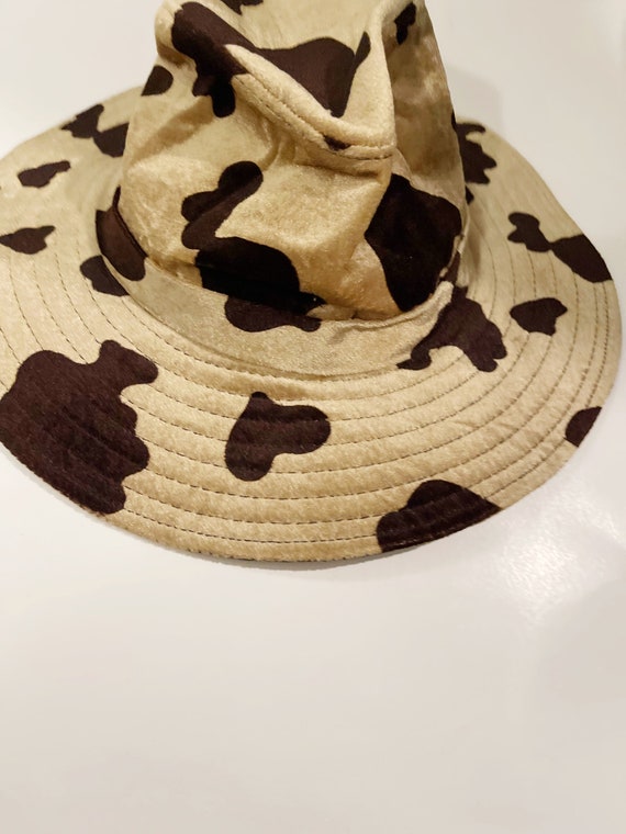 Cow Hat Cow Printed Y2K Velvet Felt Western Cowbo… - image 3
