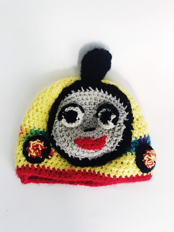 Thomas the Train Baby Crochet Hat Vintage Hand Cr… - image 10