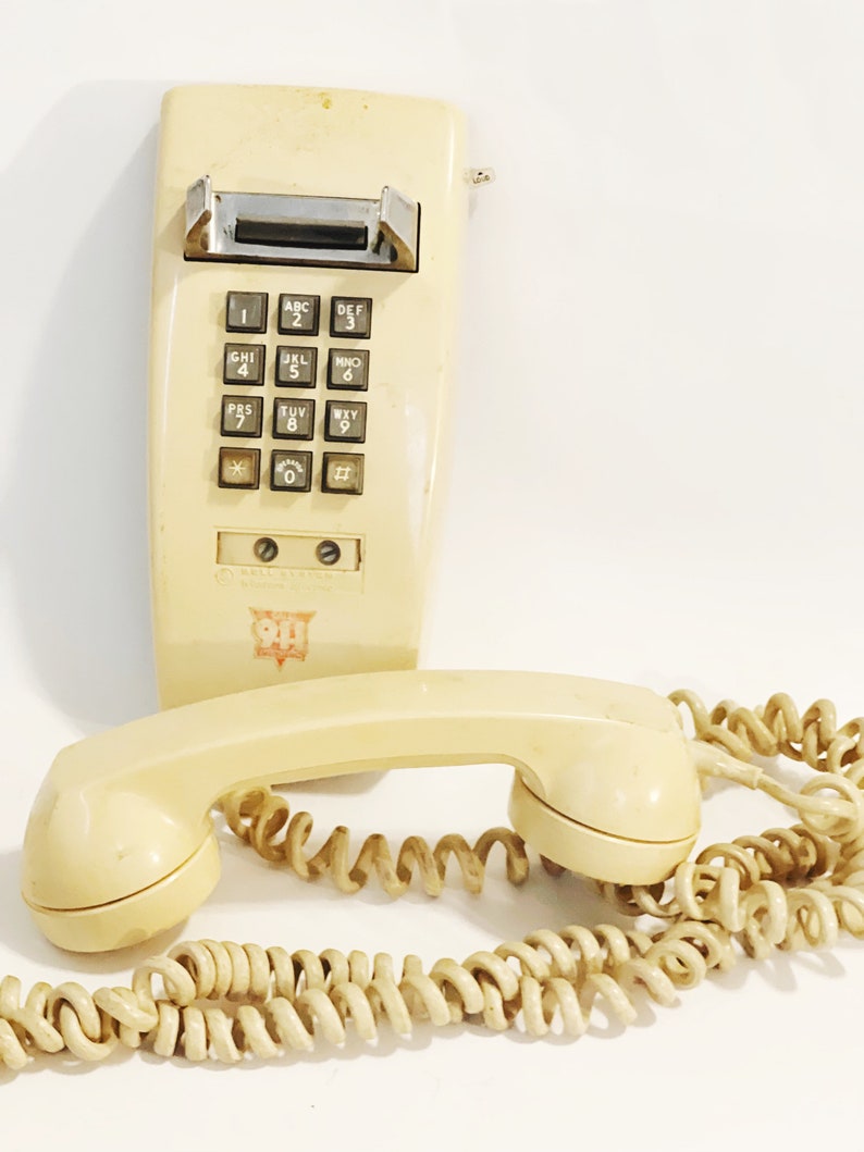 Vintage Telephone Wall Telephone Touch Tone Western Electric Etsy