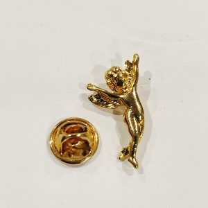 Vintage Engel Pin kleine Anstecknadel goldfarben Schutzengel Pin Zurück Button Engel Revers Hut Pin kleine Anstecknadel