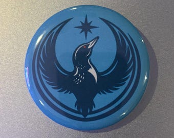 Minnesota Loon button pin 2.25in - Minnesota Rebel resistance alliance button pin.