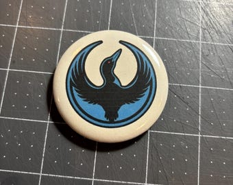 Minnesota Loon button pin 2.25in - Minnesota Rebel resistance alliance button pin.