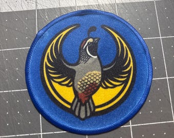 California Quail Resistance Patch 3 inch - California Quail Rebel Resistance Alliance Patch. Opstrijkbaar opnaaien of klittenband aan de achterkant