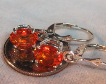 Sterling Silver Opal Post Earrings Red Opal Stud Earrings Fire Red Opal Jewelry Dainty Red Earring 925ForHer 5mm Square Red Opal Studs