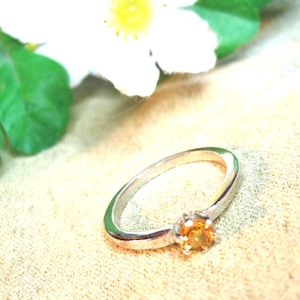Sapphire 4mm Precious Golden Glow Solitaire Rings All Natural Sri Lanka Earth Mined AAA vvs Genuine Gemstone Sz 5-8 Solid 925ss USA