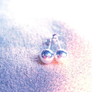 Sterling Silver Ball Stud Earrings: 925 Hypoallergenic, USA Made 5mm Round Sie