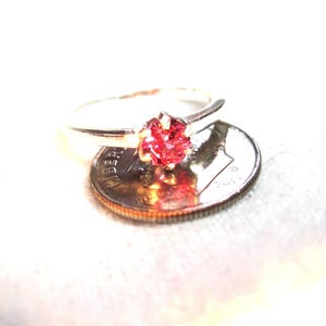 Ruby Natural India Solitaire Ring: 925 Sterling Silver, AAA 5mm Gem