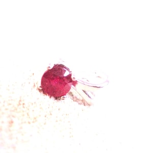 Ruby Pendant Necklace: 925 Sterling Silver, India Earth Mined 5mm Natural Gemstone