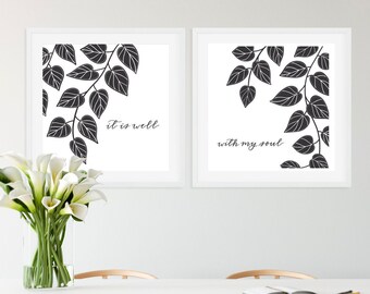 SALE It Is Well With My Soul Art Print, Biblical Wall Art, Inspirational Home Decor