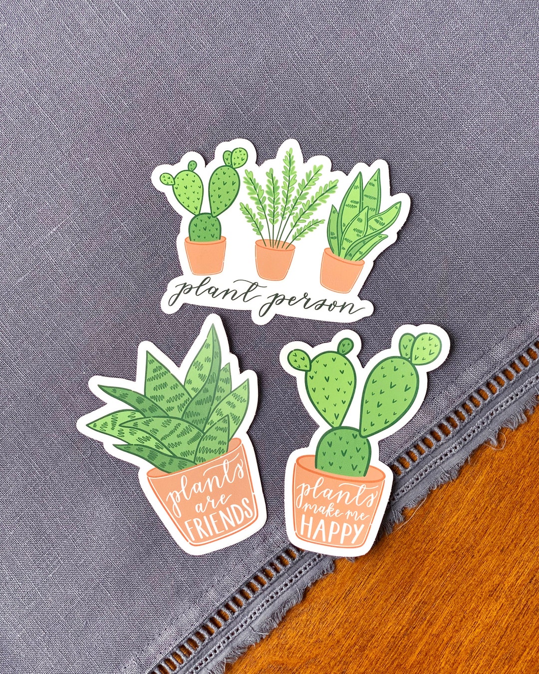 Plant Machine Sticker Plant Stickers Set: Hand Illustrated Pack of 3, Matte and Waterproof - Etsy