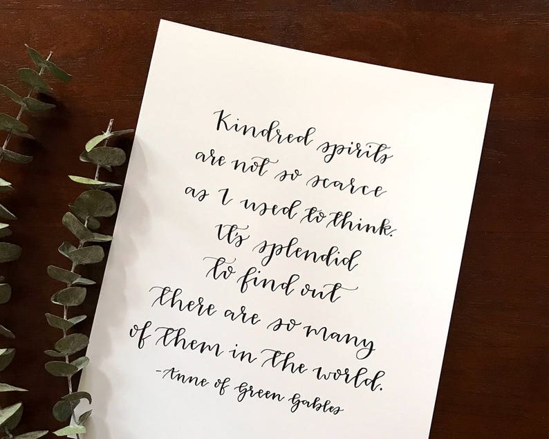 Custom Quote Calligraphy Print, 9-18 words, Personalized Hand Lettered Art Print for Home Decor, Baby Nursery, or Newlywed Gift image 2