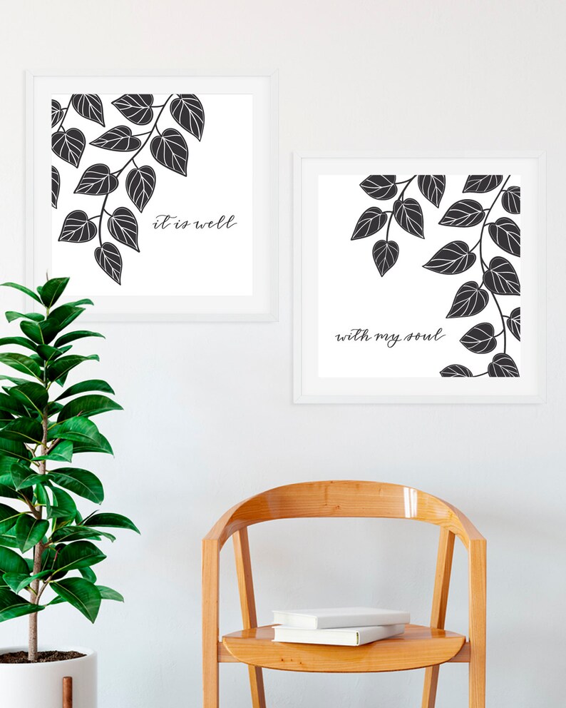 SALE It Is Well With My Soul Art Print, Biblical Wall Art, Inspirational Home Decor image 3