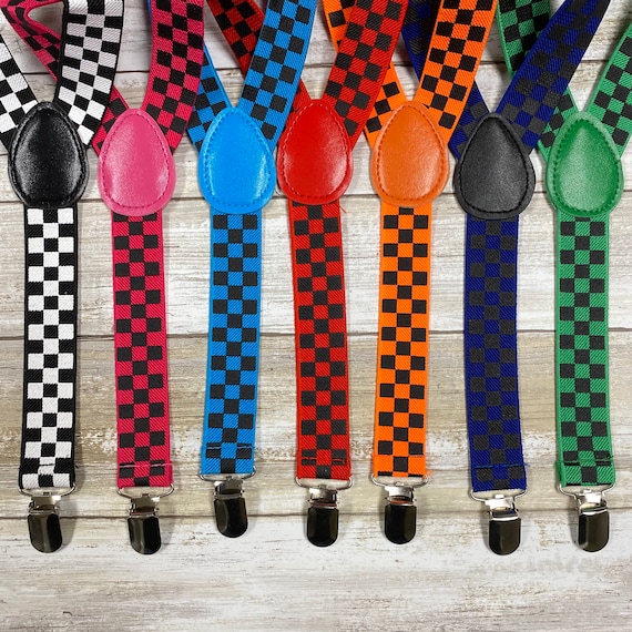 Adults Teens  Checker Suspenders/ Adjustable Elastic / groomsmen Suspenders/ 1" Inch Suspenders