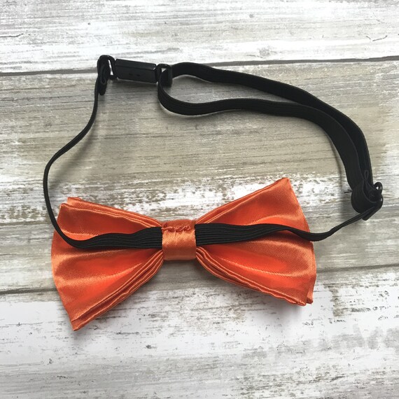neon orange bow ties