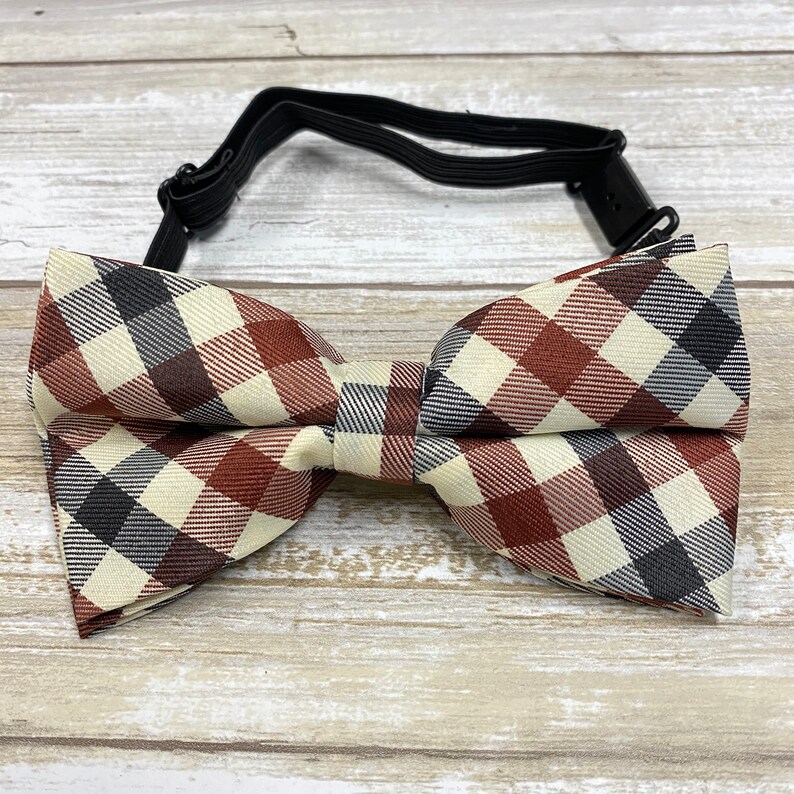 Men's Light Brown Suspender Plain Brown Bowtie Matching Etsy