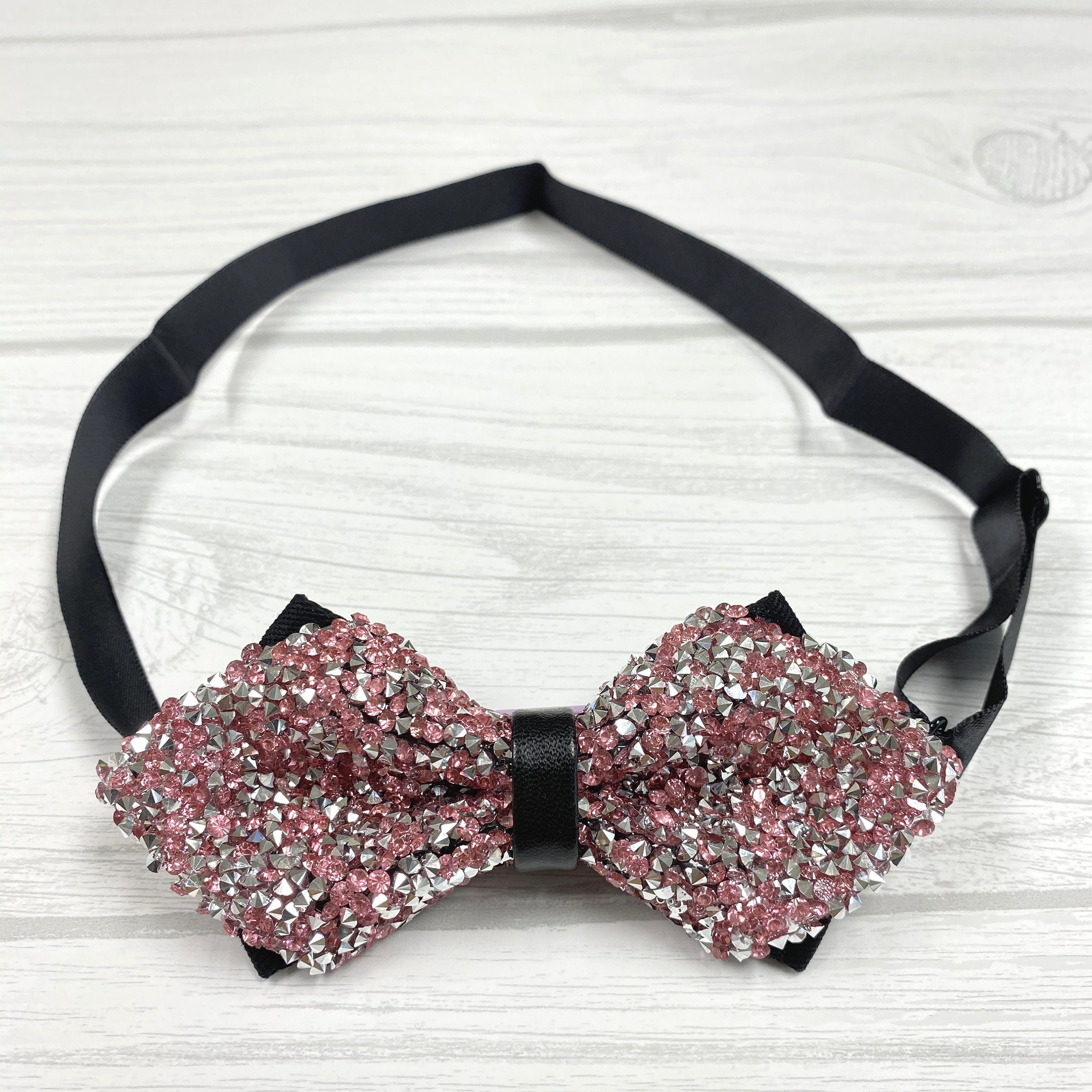 Rhinestone Diamond Point Crystal Bowtie/ Neck Tie/formal 