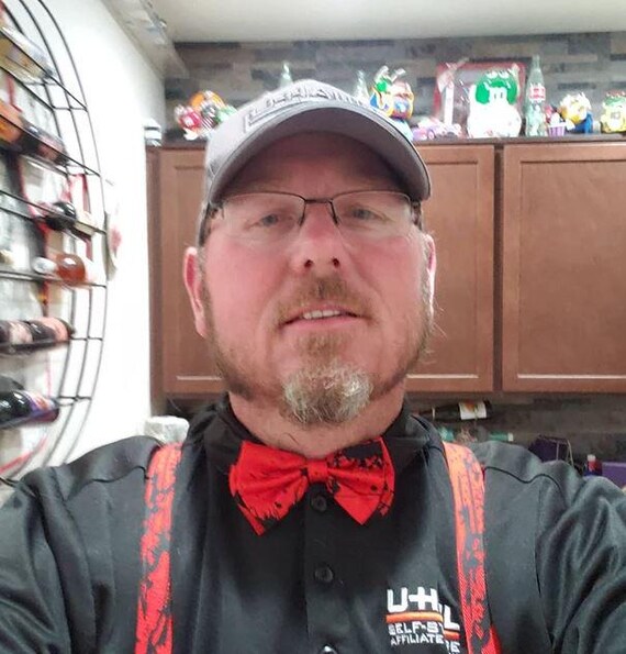 red dress shirt with black bow tie and suspenders Pink Shirt here? YES OR NO? I've got a slate blue pinstriped suit and a #coordinationmagic accessory mix of red , teal and black I toyed around with shirt backdrops. And