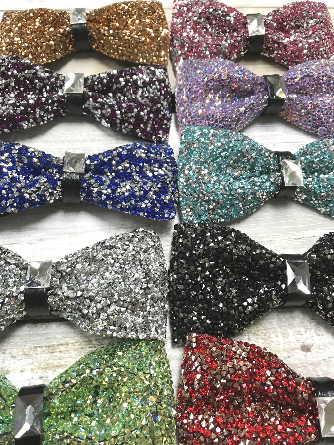 rhinestone neck ties