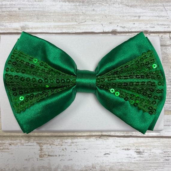 Sequin Bow Tie Adult Green Sequin Bow Tie Adult Green