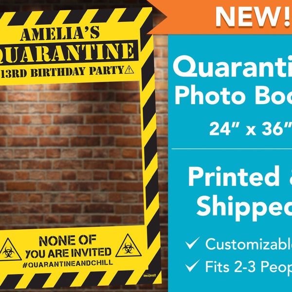 Printed and Shipped Quarantine Themed Photo Booth. Coroplast Photo Booth.