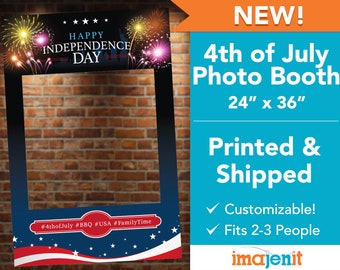 Printed and Shipped 4th of July Theme Photo Booth. Coroplast Photo Booth.