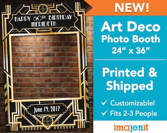 Printed and Shipped Art Deco Theme Photo Booth. Coroplast Photo Booth.