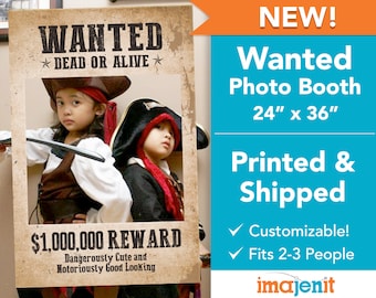 Printed and Shipped Wanted Poster Photo Booth. Coroplast Photo Booth.