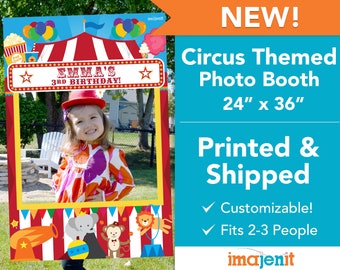 Printed and Shipped Circus Themed Photo Booth. Coroplast Photo Booth.