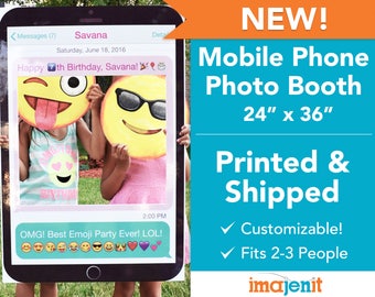 Printed and Shipped Mobile Phone Theme Photo Booth. Coroplast Photo Booth.