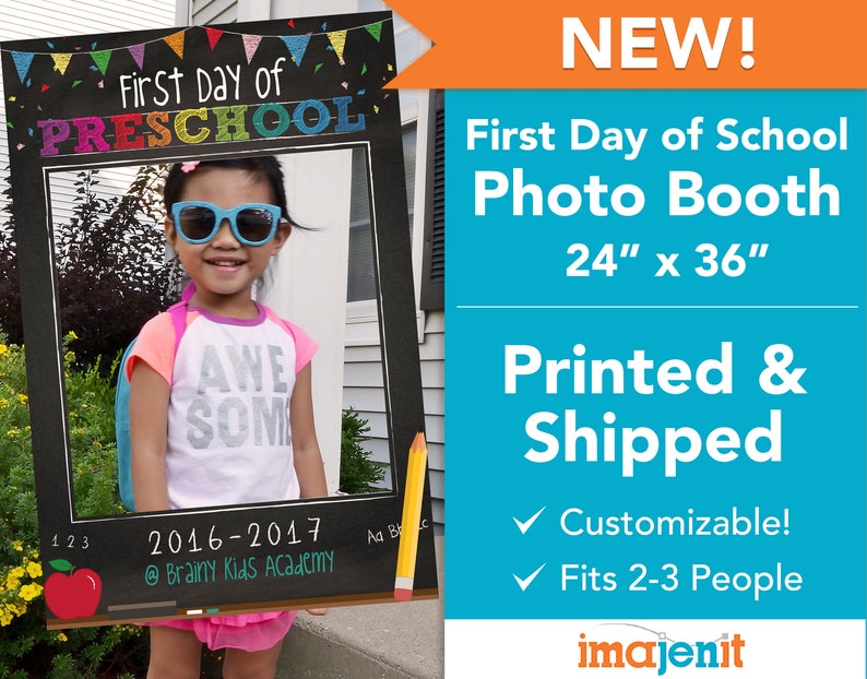 Printed and Shipped First Day of School Theme Photo Booth. image 1