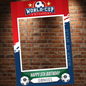 Printed and Shipped Soccer Card Theme Photo Booth. Coroplast Photo Booth. image 2