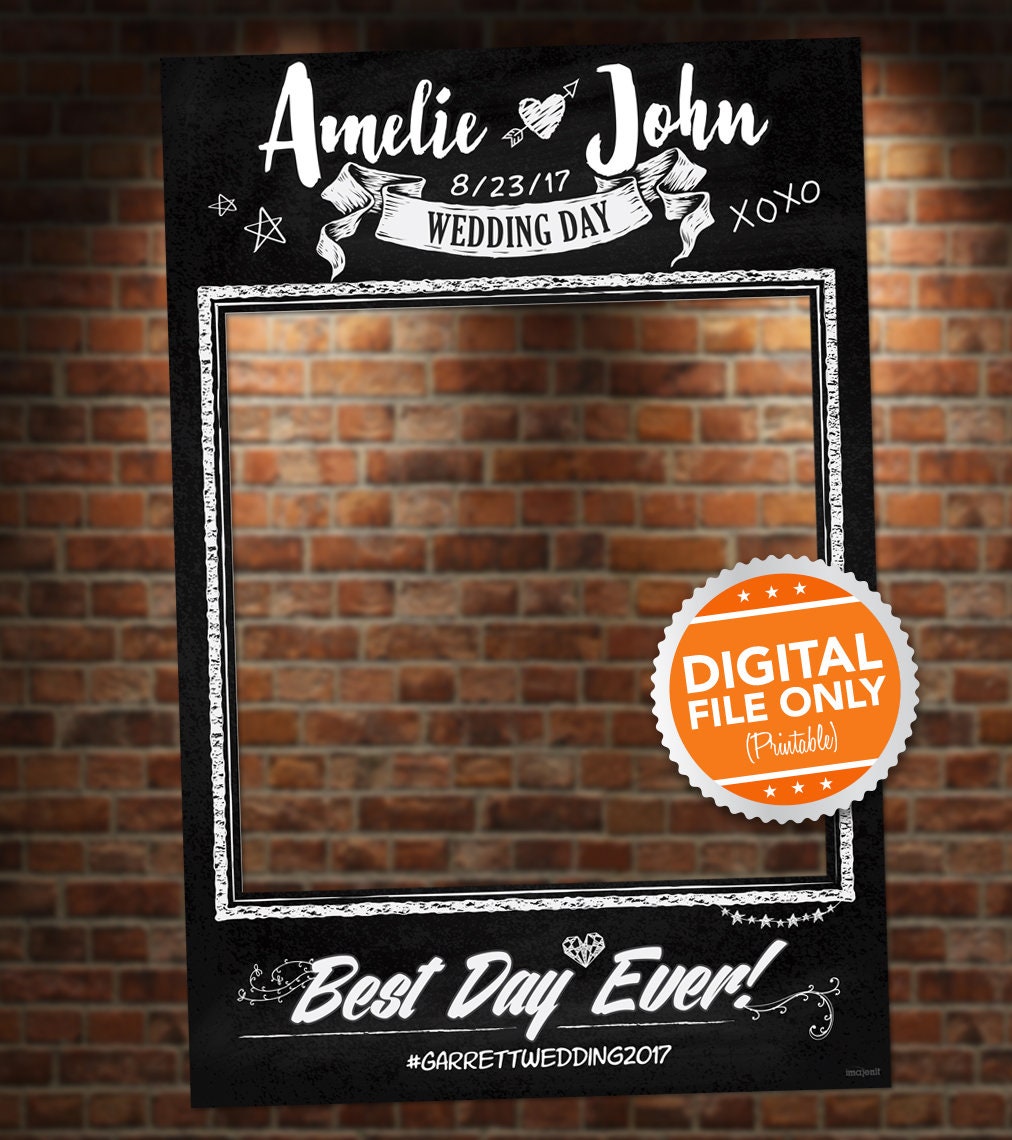 Chalkboard Theme Photo Booth. Party Prop. Digital File Only Etsy