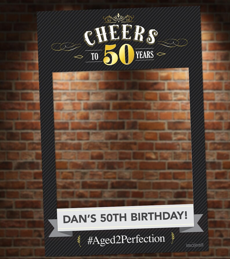 Printed and Shipped Cheers to 40 Cheers and Beers Photo Booth. 60 50 70 Years Photo Booth