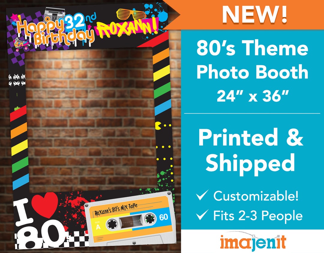 Printed and Shipped 80's Theme Photo Booth. Coroplast Photo Booth. - Etsy