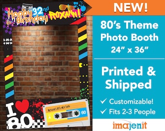 Printed and Shipped 80's Theme Photo Booth. Coroplast Photo Booth.