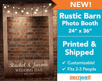 Printed and Shipped Rustic Barn Photo Booth.