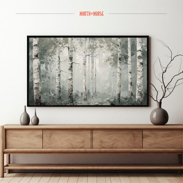 Birch Trees | Birch Wood | Printable Art | Forest Winter Print | Vintage Wall Art