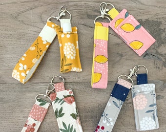 Wristlet Keychain and Chapstick Keychain Bundle