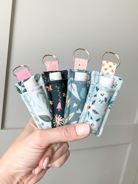 Flower Key Ring Chapstick Holder