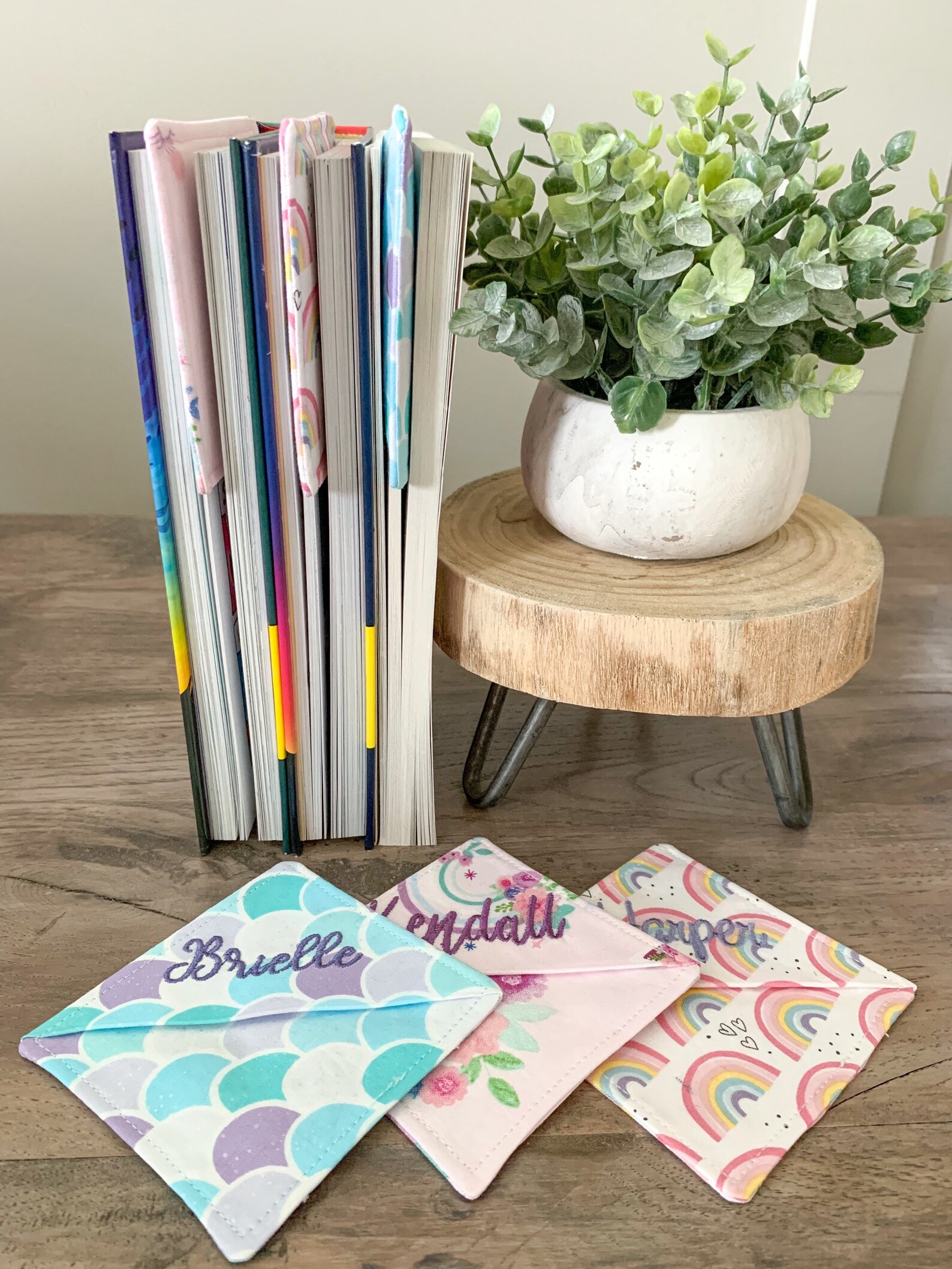 Personalized Girly Corner Bookmark Personalized Bookmark Etsy