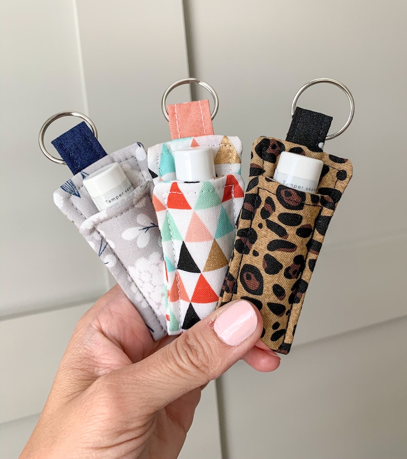 Chapstick Holder Keychain Lip Balm Holder Chapstick Pouch Etsy