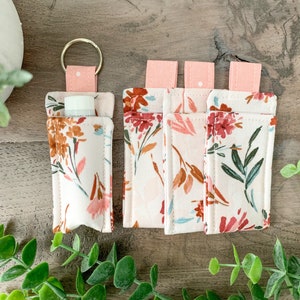 Coldinair Chapstick Holder Keychain & Hand Sanitizer Holder – Fashion Print Sun Moon Stars Design