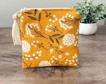 Mini Essential Oil Bag Mustard Yellow, Essential Oil Bag, Roller Bottle Bag, Small Essential Oil Pouch