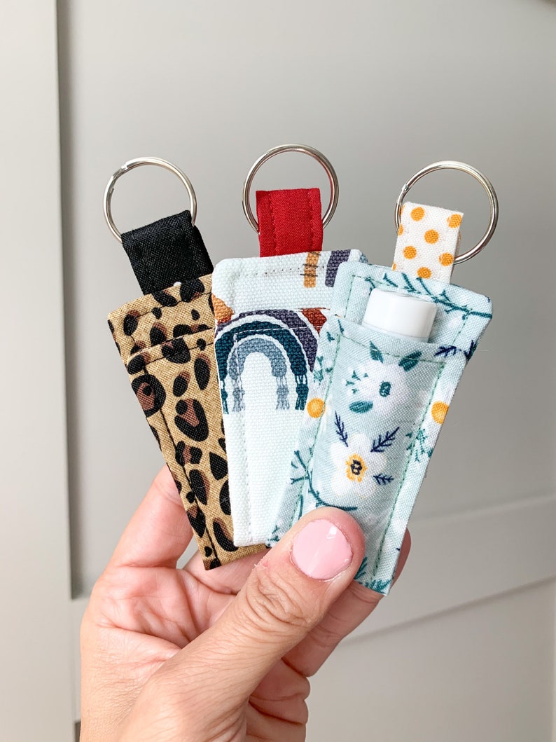 Chapstick Holder Keychain Lip Balm Holder Chapstick Pouch image 0