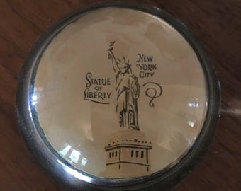 Early Statue of Liberty Souvenir Domed Paperweight NYC