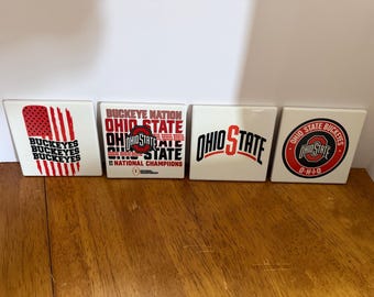 ¡Posavasos de cerámica de los Buckeyes! ¡Podemos hacerlos de cualquier estilo!