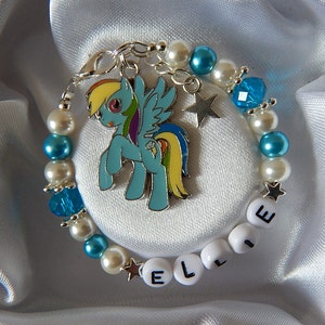 Pulsera personalizada azul My Little Pony en caja de regalo