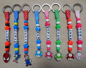 Personalised Keyring Bagtag Bag tag School Gamer