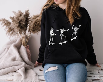 skeletons skateboarding sweatshirt