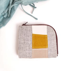 Handgemachtes Zero Waste Portemonnaie, kleine Geldbörse aus Upcycle-Stoff